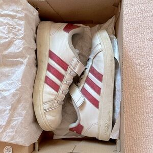 Adidas pink Velcro shoes girls size 1